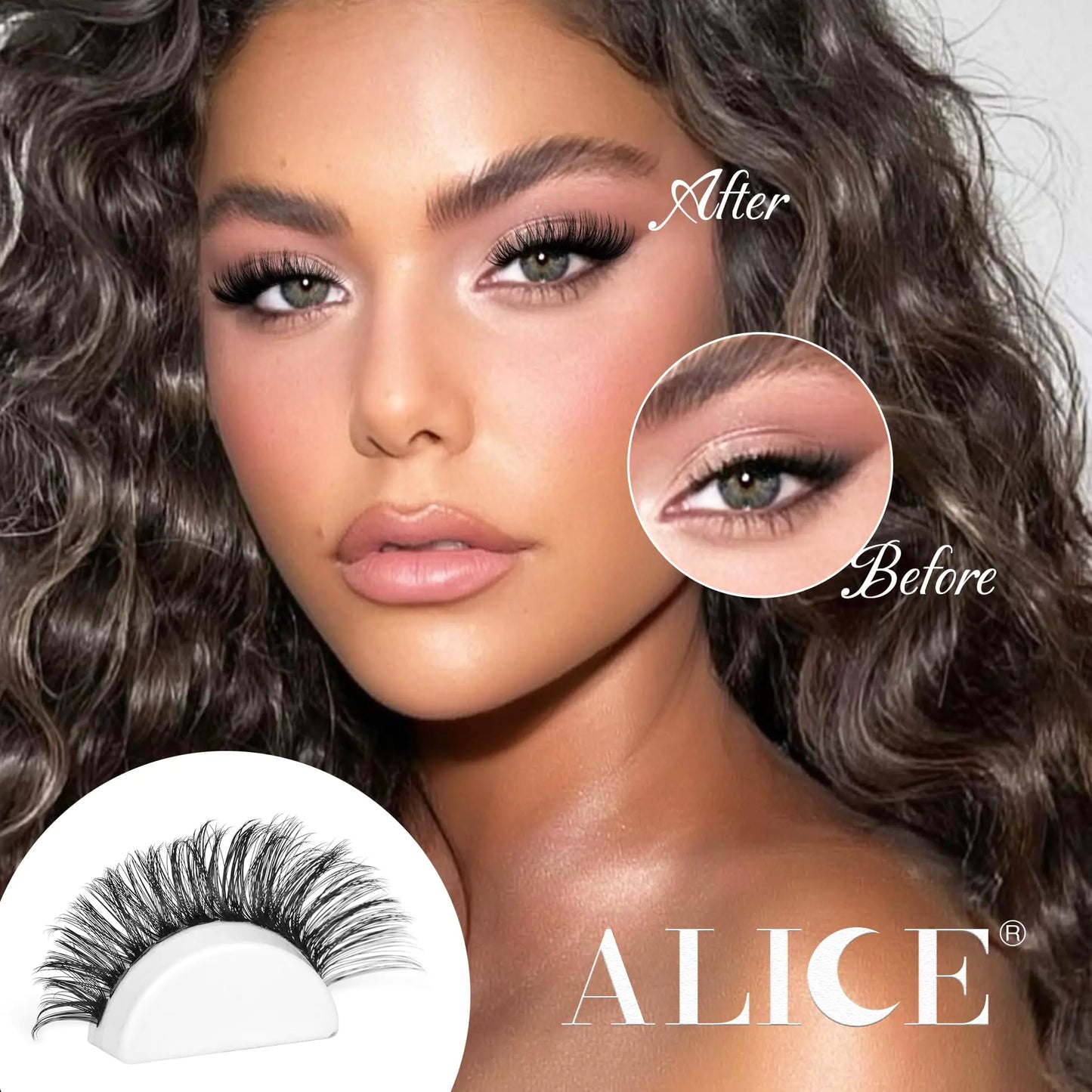 ALICE Eyelash Extensions Lash Clusters 280pcs 10-18MM Wispy Individual Lashes Fluffy Volume Mix 60D 80D D Curl Lash Extensions Self Application at Home G23-60D 80D