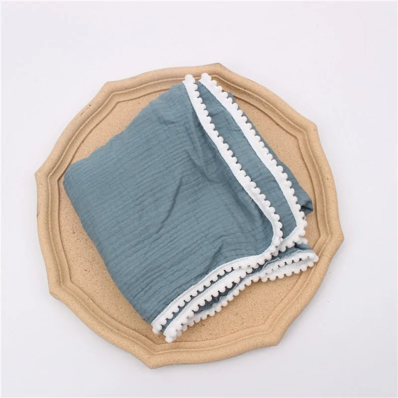 Organic Cotton Baby Blankets with Tassels