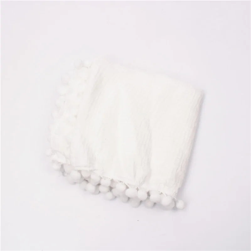 Organic Cotton Baby Blankets with Tassels