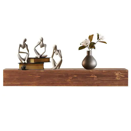 Country Wood Mantelpiece, Wall-mounted Floating Rack