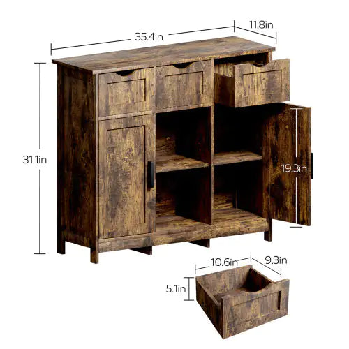 Wooden Storage Cabinet with Drawers...Sideboard/Console