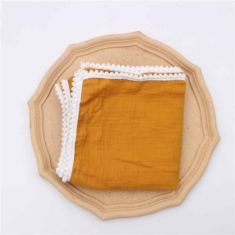 Organic Cotton Baby Blankets with Tassels