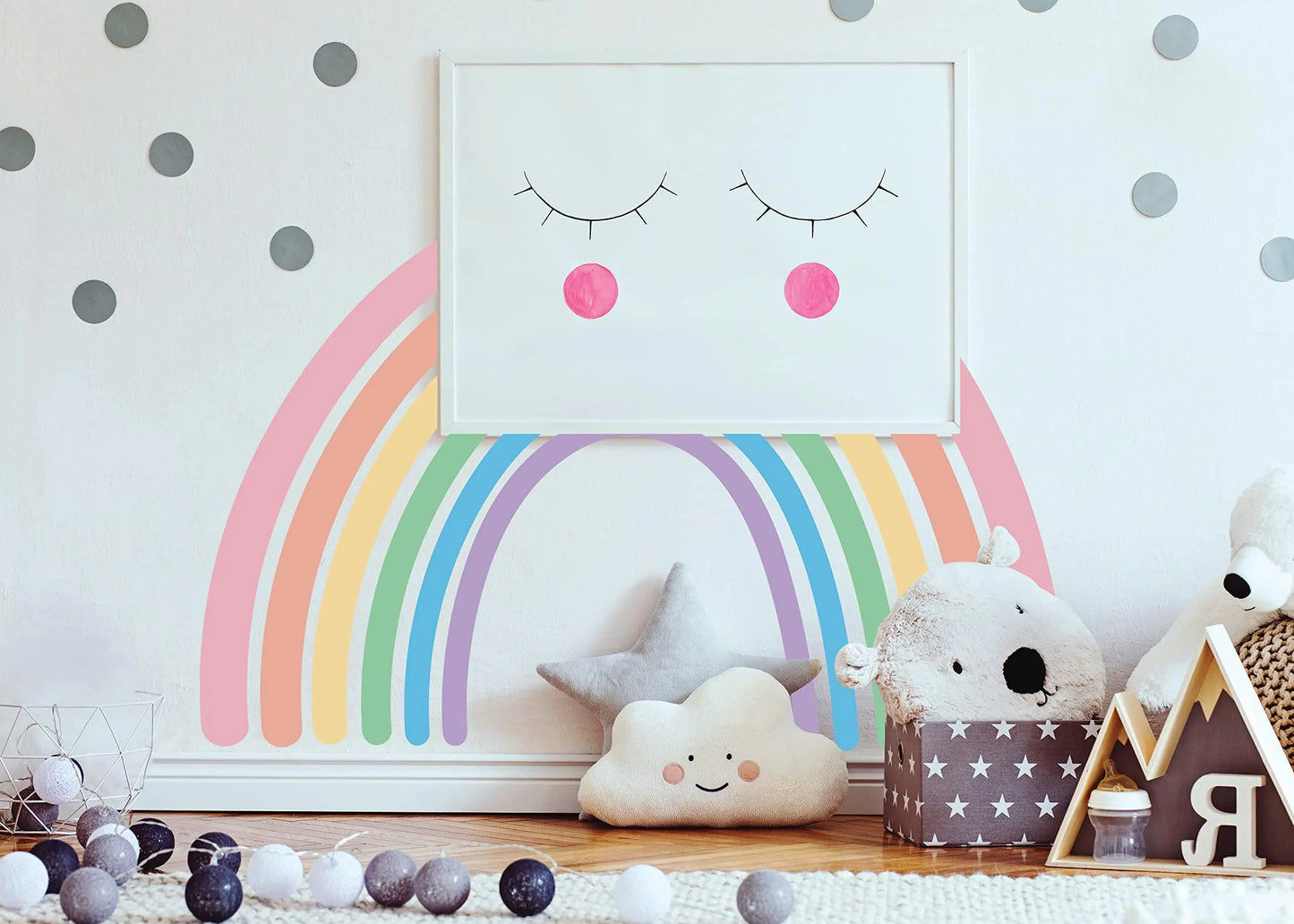 Rainbow Wall Decals Peel and Stick Rainbow Wall Sticker Decals Boho Decor