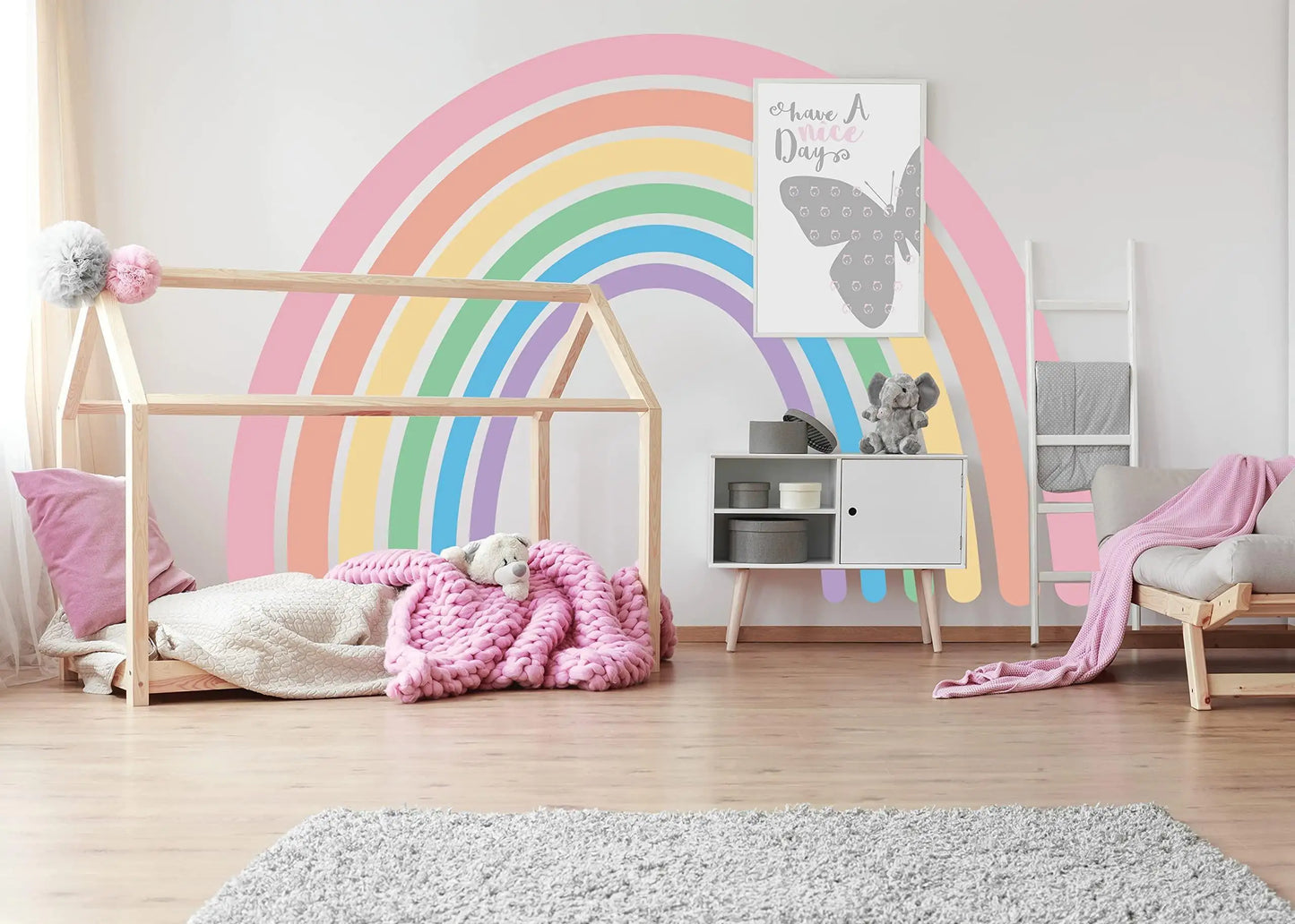 Rainbow Wall Decals Peel and Stick Rainbow Wall Sticker Decals Boho Decor