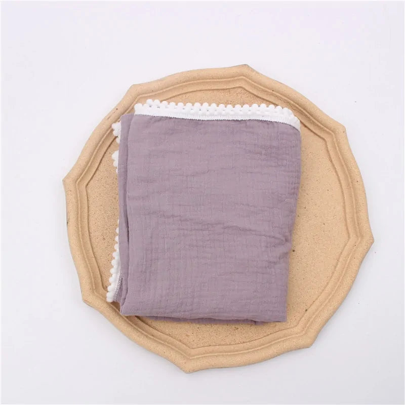 Organic Cotton Baby Blankets with Tassels