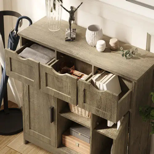 Wooden Storage Cabinet with Drawers...Sideboard/Console