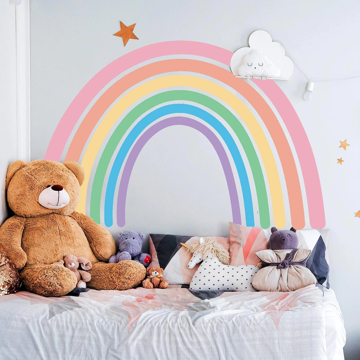 Rainbow Wall Decals Peel and Stick Rainbow Wall Sticker Decals Boho Decor