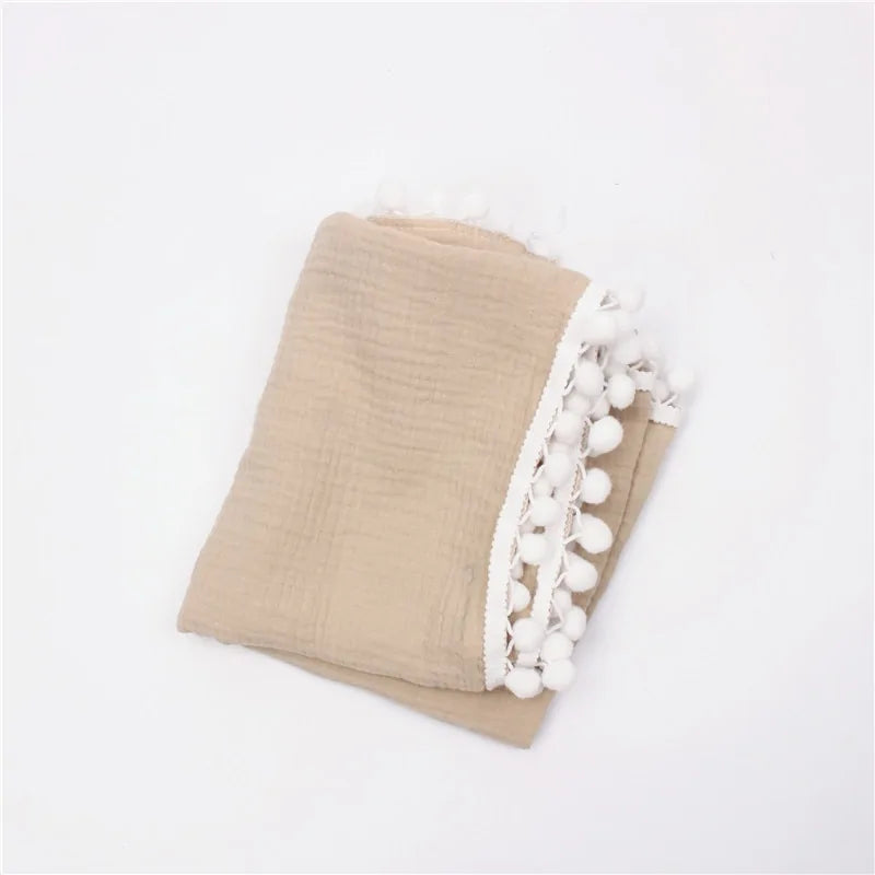 Organic Cotton Baby Blankets with Tassels