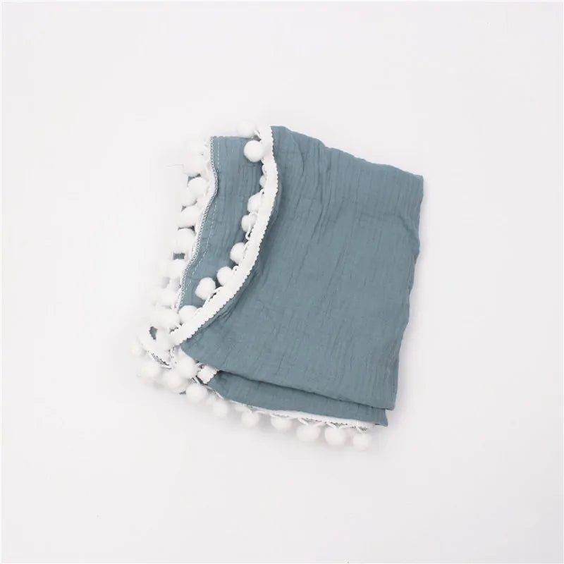 Organic Cotton Baby Blankets with Tassels