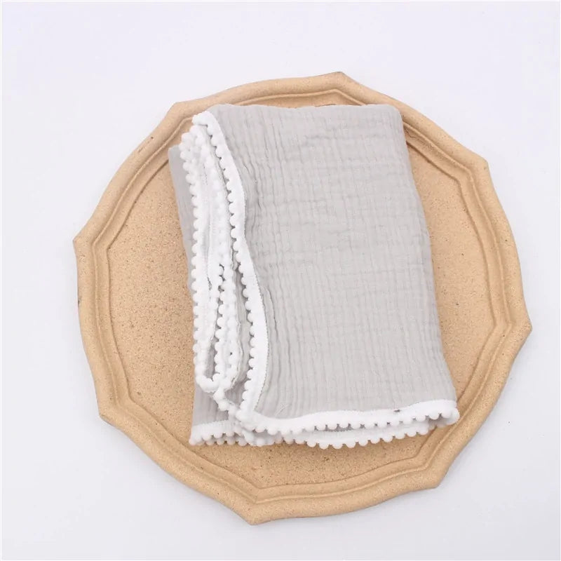 Organic Cotton Baby Blankets with Tassels