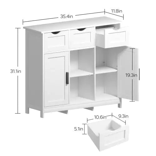 Wooden Storage Cabinet with Drawers...Sideboard/Console