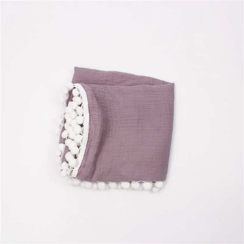 Organic Cotton Baby Blankets with Tassels