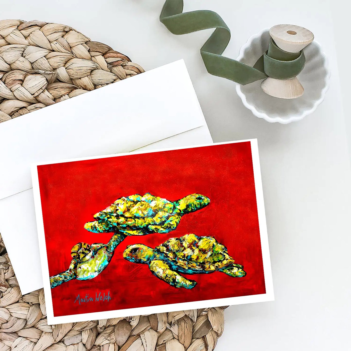 Drifting Home Turtles Greeting Cards Pack of 8