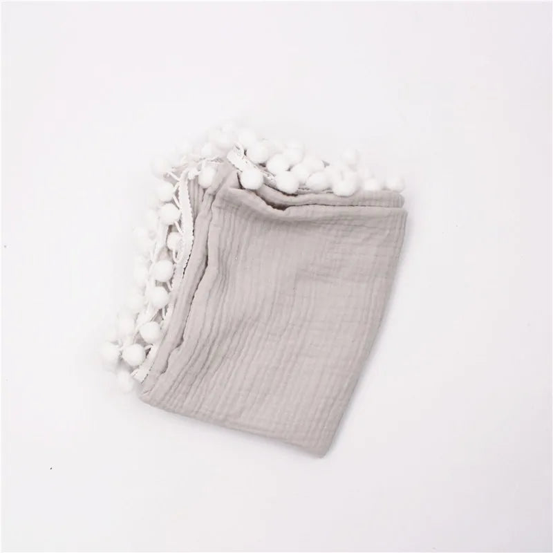 Organic Cotton Baby Blankets with Tassels