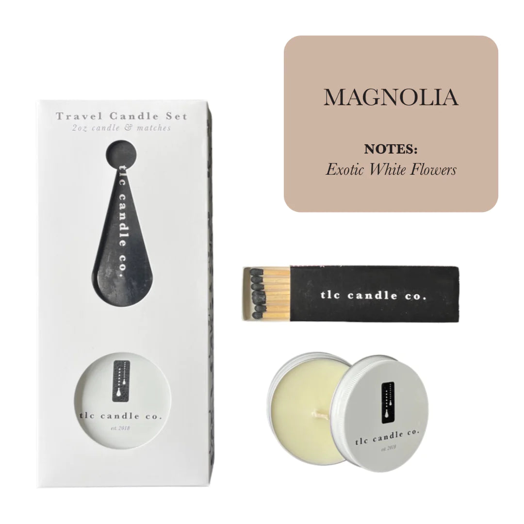 Travel Candle with Matches - Magnolia