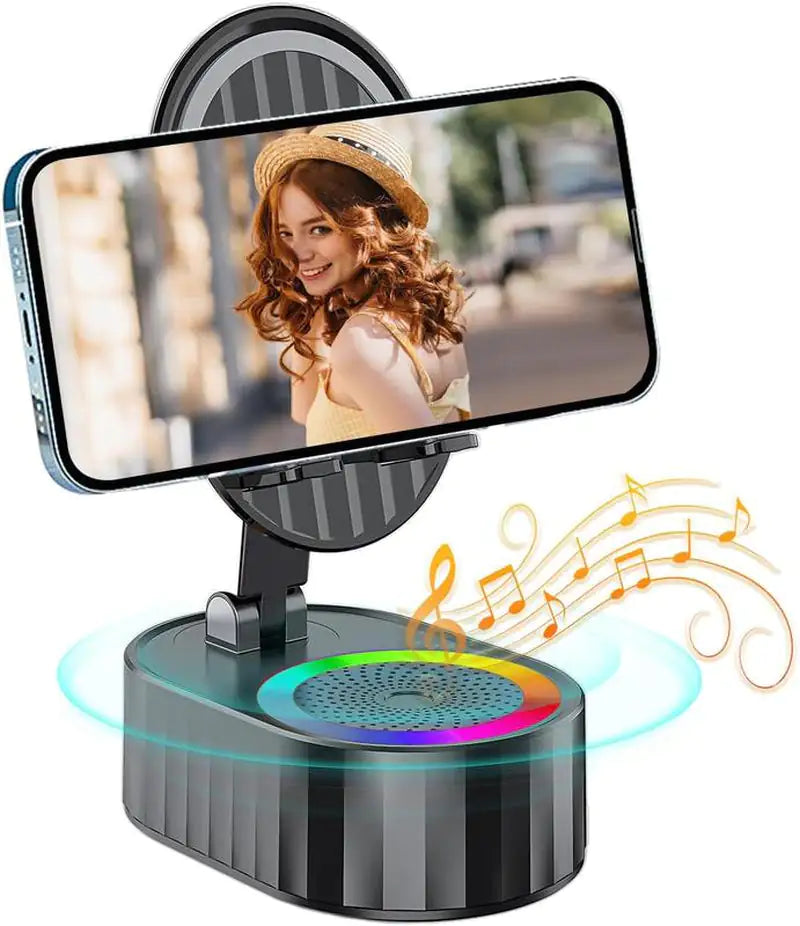 Cell Phone Stand with Wireless Bluetooth Induction Speaker